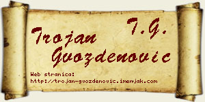 Trojan Gvozdenović vizit kartica